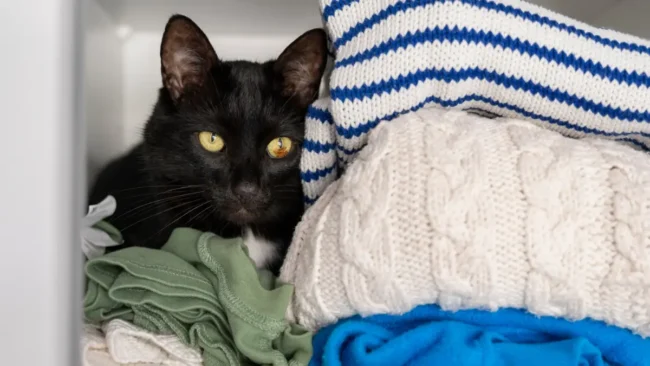 Por que os gatos gostam de deitar nas nossas roupas Entenda (2)